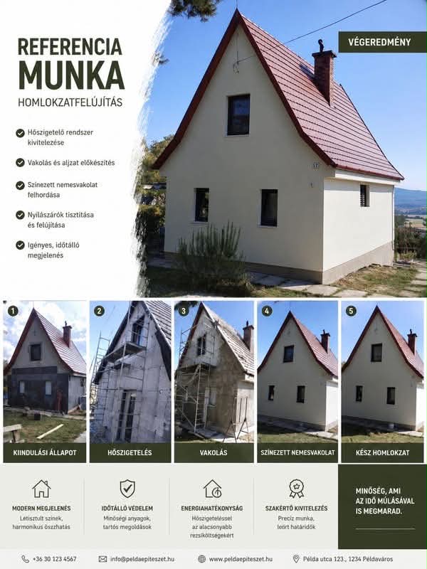 Családi ház homlokzatfelújítás